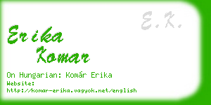 erika komar business card